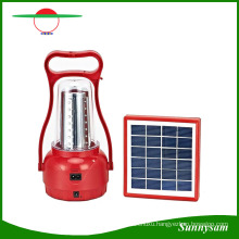 Adjustable Brightness Outdoor Solar Hand Lamp / Portable 35 LEDs Camping Lantern Rechargeable Emergency Solar Light